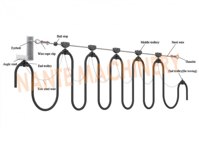 Accessoires en acier de feston de fil ferme et flexible pour le système de câble de feston 0